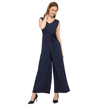 Women's Stylish printed crepe jumpsuit Roposo Clout